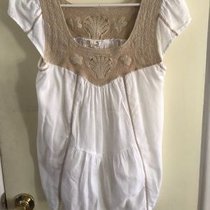 Linen and Macrame Top
